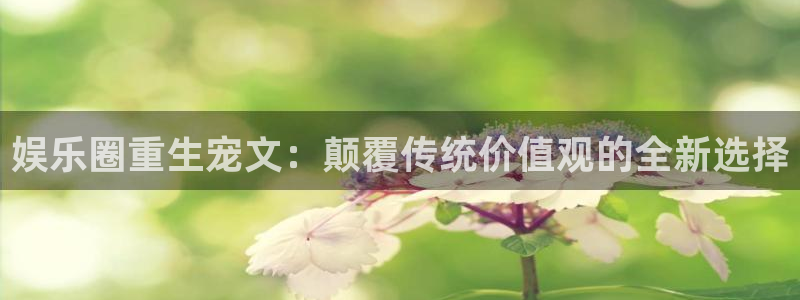 先锋娱乐2平台注册：娱乐圈重生宠文：颠覆传统价值观的全新选择